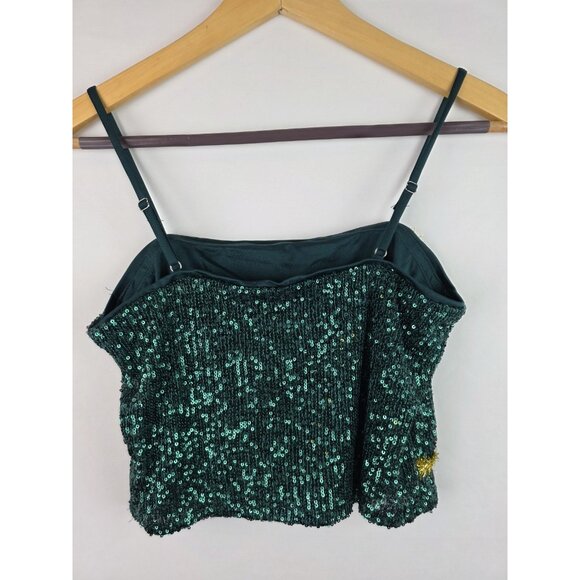 Love On A Hanger Women's Ugly Christmas Outfit Size Medium Green Skirt & Top Set - Picture 5 of 13